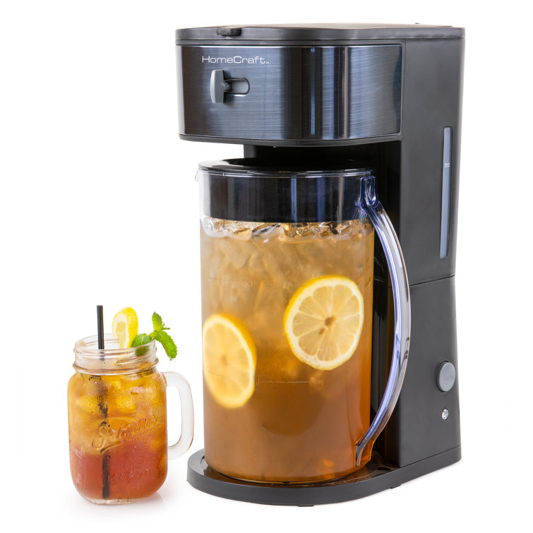 HomeCraft HCIT3BS 3Quart Black Stainless Steel Café' Ice Iced Coffee